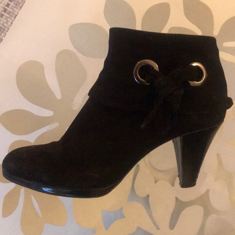 Anne Klein Suede Bootie with side tie
